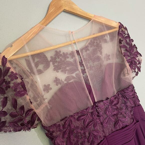 JS Collections Womens A-Line Embroidered Evening - Picture 7 of 11